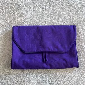 Yves Saint Laurent Opium Logo Purple Makeup Bag
